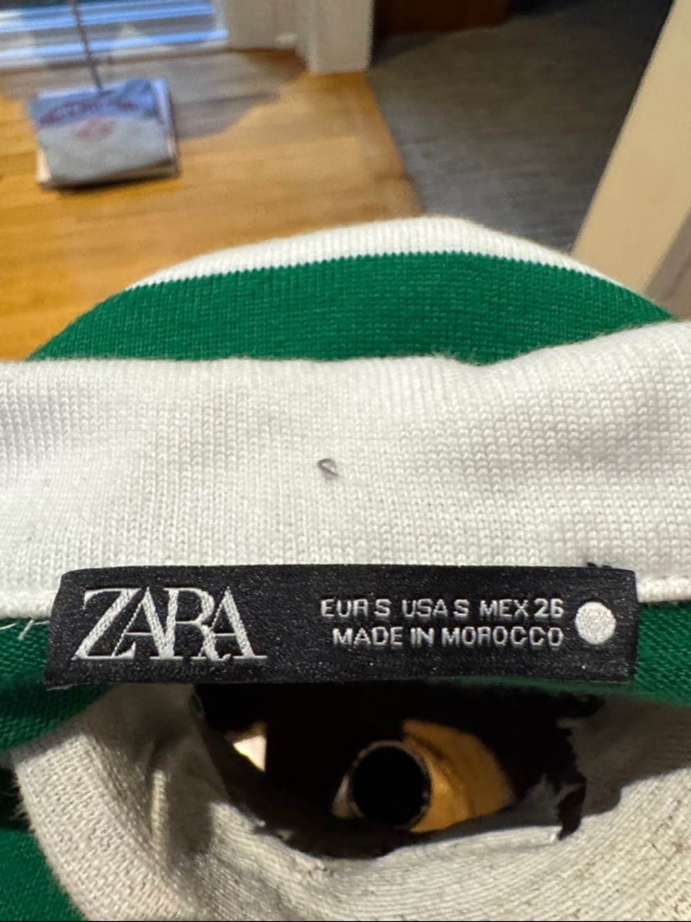 Zara Green White Colorblock Cropped Polo Tank Top Size Small Preppy  ⛳️  🎾 - Picture 6 of 8